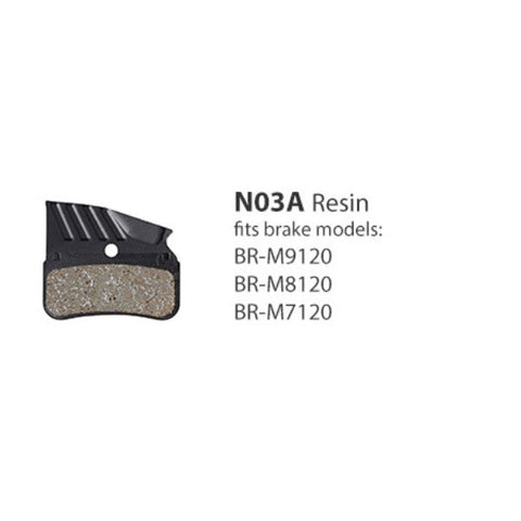 Shimano BR-M9120 resin disc brake pad w/Fin & Spring w/Split pin N03A