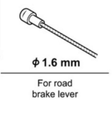 Shimano BRAKE CABLE INNER ROAD 1.6mm STAINLESS EACH