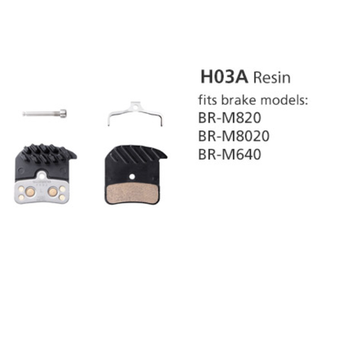 Shimano Brake Pads BR-M820 Resin Pad and Spring with fin H03A***