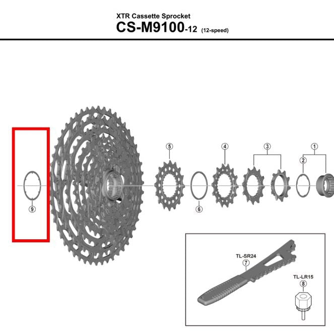 Shimano CS-M9100 Low Spacer