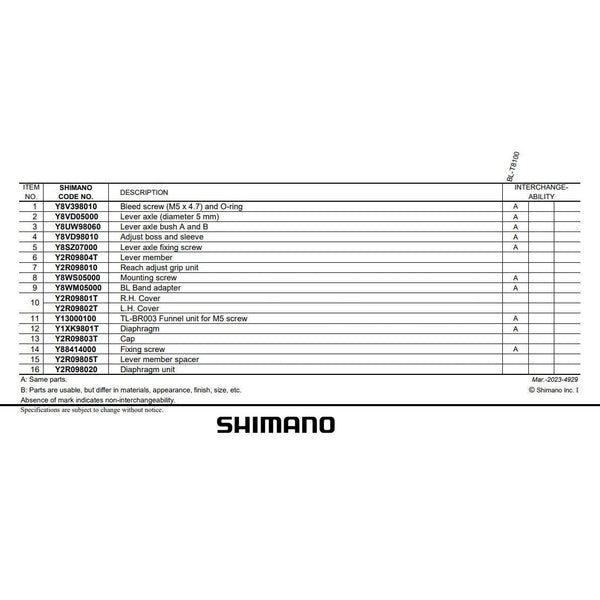 Shimano Cues BL-U8000 R.H. COVER