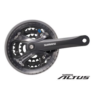 Shimano FC-M361 FRONT CRANKSET 175mm 42-32-22 BLACK w/GUARD 8-Speed