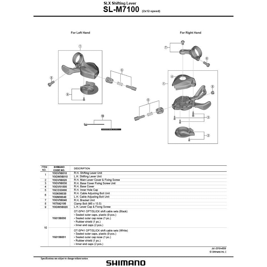 Shimano SL-M7100 R.H B.CASE COVER FIXING SCREW UNIT