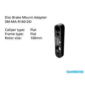 Shimano SM-MA-R160-DD Disc Brake ADAPTER 160mm REAR CALIPER: FLAT MOUNT: FLAT