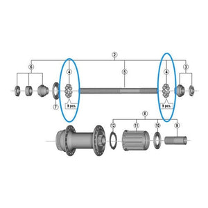 Shimano STEEL BALL BEARINGS 1/4    18-Pack