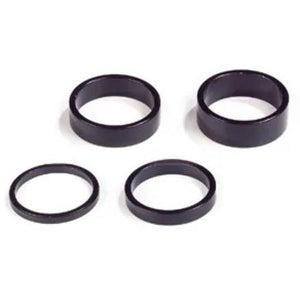 Spacer Set, BLACK, 1' alloy, size 2, 5, 8, & 10mm each 1 set