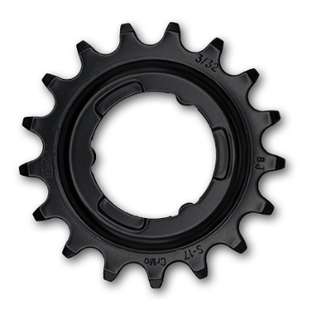 Sprocket R Shimano, 1/2 x 3/32" x 17T, cr-moly, black, for E-Bike Quality KMC product - Works with Coaster & Internal gear hubs