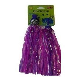 Streamers for Handlebar, Bell One Side, PINK PURPLE SILVER