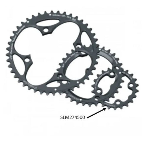 Stronglight CHAINRING - MTB "STRONGLIGHT", 22T, 7075 CNC CT2 Black Shimano - 64mm BCD, 4 Hole for 9 Spd