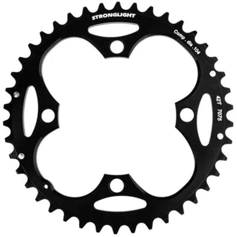 Stronglight CHAINRING - MTB "STRONGLIGHT", 34T, 7075 CNC Black - 104mm BCD, 4 Hole for 9 Speed