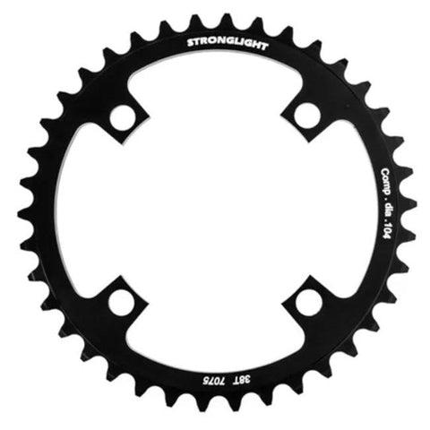 Stronglight CHAINRING - MTB "STRONGLIGHT", 38T, 7075 SINGLE RING - 104mm BCD for 4H 9 Speed BK