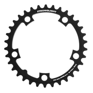 Stronglight CHAINRING - ROAD "STRONGLIGHT", 34T, 7075 CNC Black - 110mm BCD, 5 Hole for 10/11 Spd