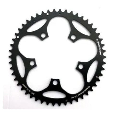 Stronglight CHAINRING - ROAD "STRONGLIGHT", 50T, 5083 Black - 110mm BCD, 5 Hole for 10/09 Spd (Does NOT have Pickup Points)