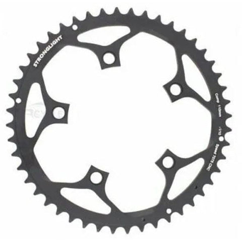 Stronglight CHAINRING - ROAD "STRONGLIGHT", 50T, 7075 CNC Black - 110mm BCD, 5 Hole for 9/10 Spd