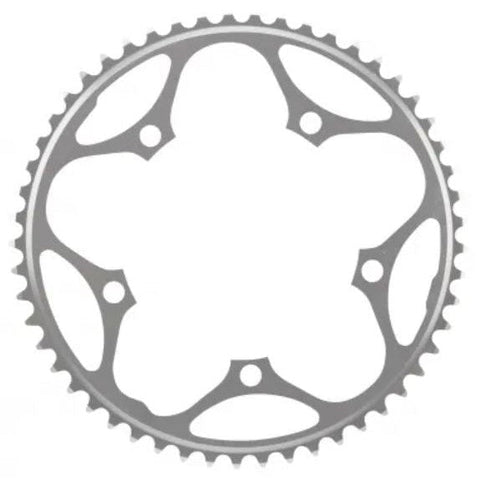 Stronglight ROAD CHAINRING, STANDARD TYPE S - 5083 SILVER, 9/10 speed, 130 BCD Outer.53T, 5 arms, A Stronglight , CHAINRING - 267030 (Does NOT have Pickup Points)