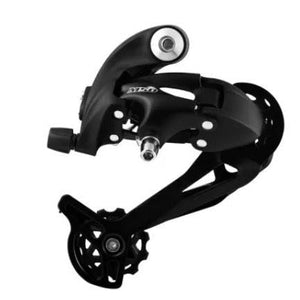 Sunrace REAR DERAILLEUR - 7-8-Speed, Long Cage, MTB, includes bracket