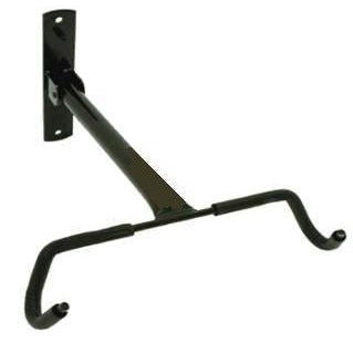 Tour Series Bicycle wall hanger, 2 arms, rubber covering, Black (20kg MAX)