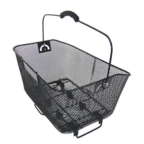 BASKET - Rear, With Q/R For Most Rear Racks, Black, 40cm x 30cm x 15cm