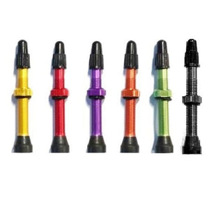 Tubeless Valves - alloy, 7 colours available, 44mm (2 pack)