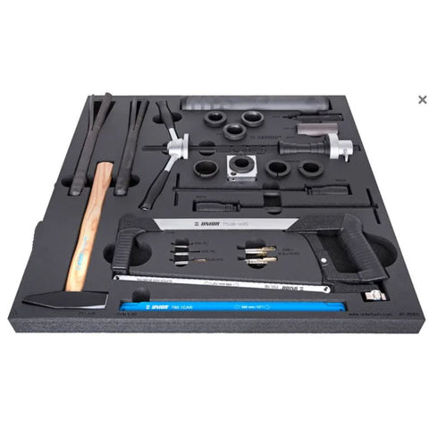 Unior Professional Tools Tray, Frame and fork tools, 15pces 628648