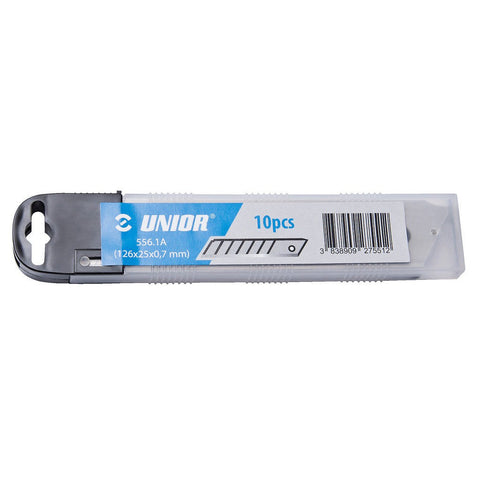 Unior SPARE BLADES - Spare Blades 627551 for Utility Knife U1796, Set of 10 spare blades, 126 x 25mm 627551
