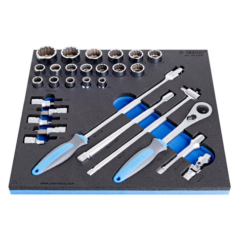 Unior Set of sockets 1/2" in SOS tool tray 621186