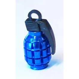 Valve Cap, alloy anodised,Blue Grenade, A/V (Sold Individually)