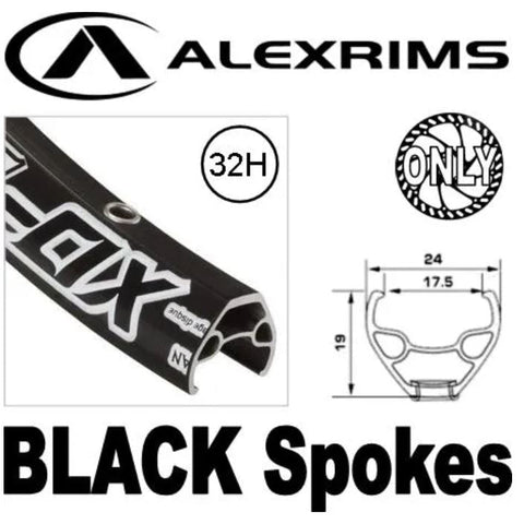 WHEEL Alex XD-Lite 27.5in/650b Front Wheel 32H - Black 6 Bolt Disc Joytech QR BLACK spokes