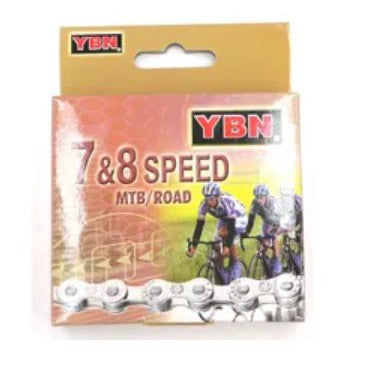 YBN CHAIN - 7-8 Speed - YBN S52RB - 114L - GREY - w/Connect Link